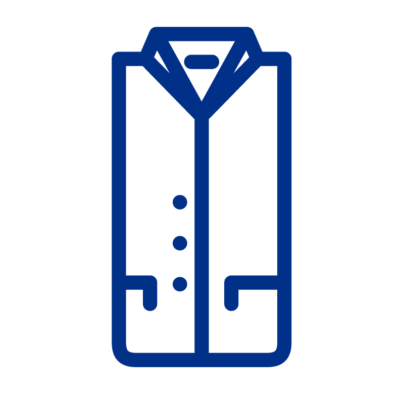 Arbeitskittel / Kochschürze gelegt